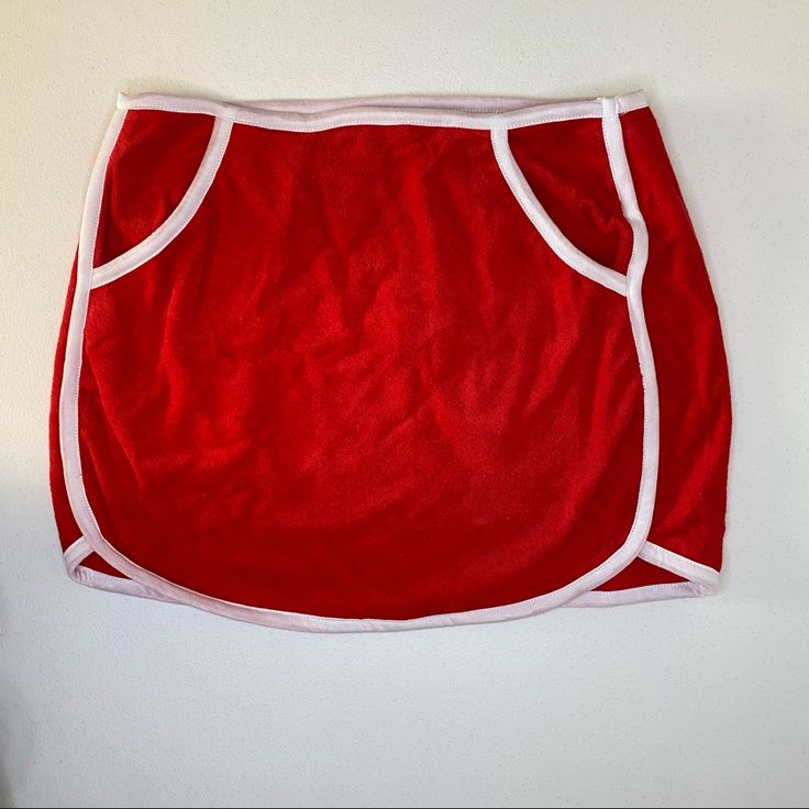 Brand New With Tags! Red Cotton Bottoms With Built-in Shorts, Urban Outfitters Cotton Stretch Shorts, Urban Outfitters Stretch Cotton Shorts, Sporty Red Shorts For Loungewear, Red Shorts For Loungewear, Red Short Bottoms For Loungewear, Sporty Red Cotton Shorts, Red Lounge Shorts, Red Loungewear Shorts