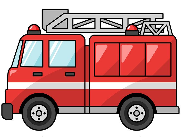 a red fire truck is shown with the numbers below it