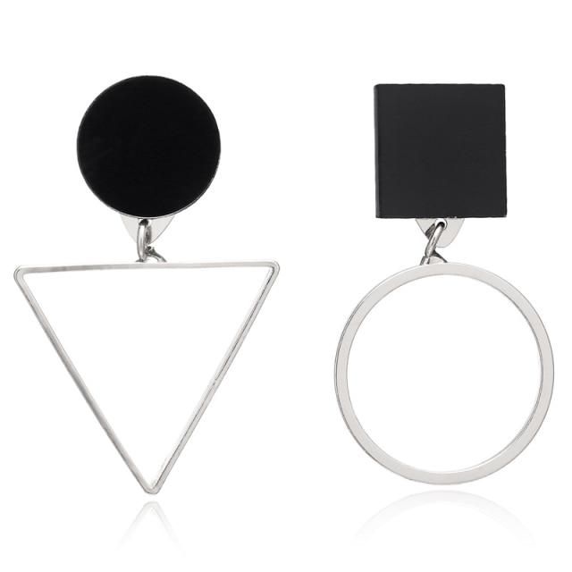 Stylish Geometric Earring - Men & women apparel Modern Geometric Pierced Earrings, Modern Geometric Earrings For Party, Trendy Geometric Earrings For Party, Modern Geometric Nickel-free Earrings, Modern Nickel-free Geometric Earrings, Modern Geometric Party Earrings, Modern Single Triangle Earring, Modern Geometric Earrings For Pierced Ears, Modern Circular Earrings For Party