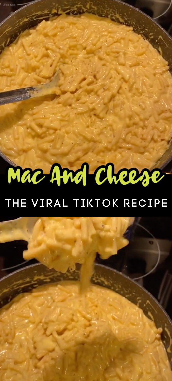 macaroni and cheese is being cooked in a skillet with the words macaroni and cheese on it