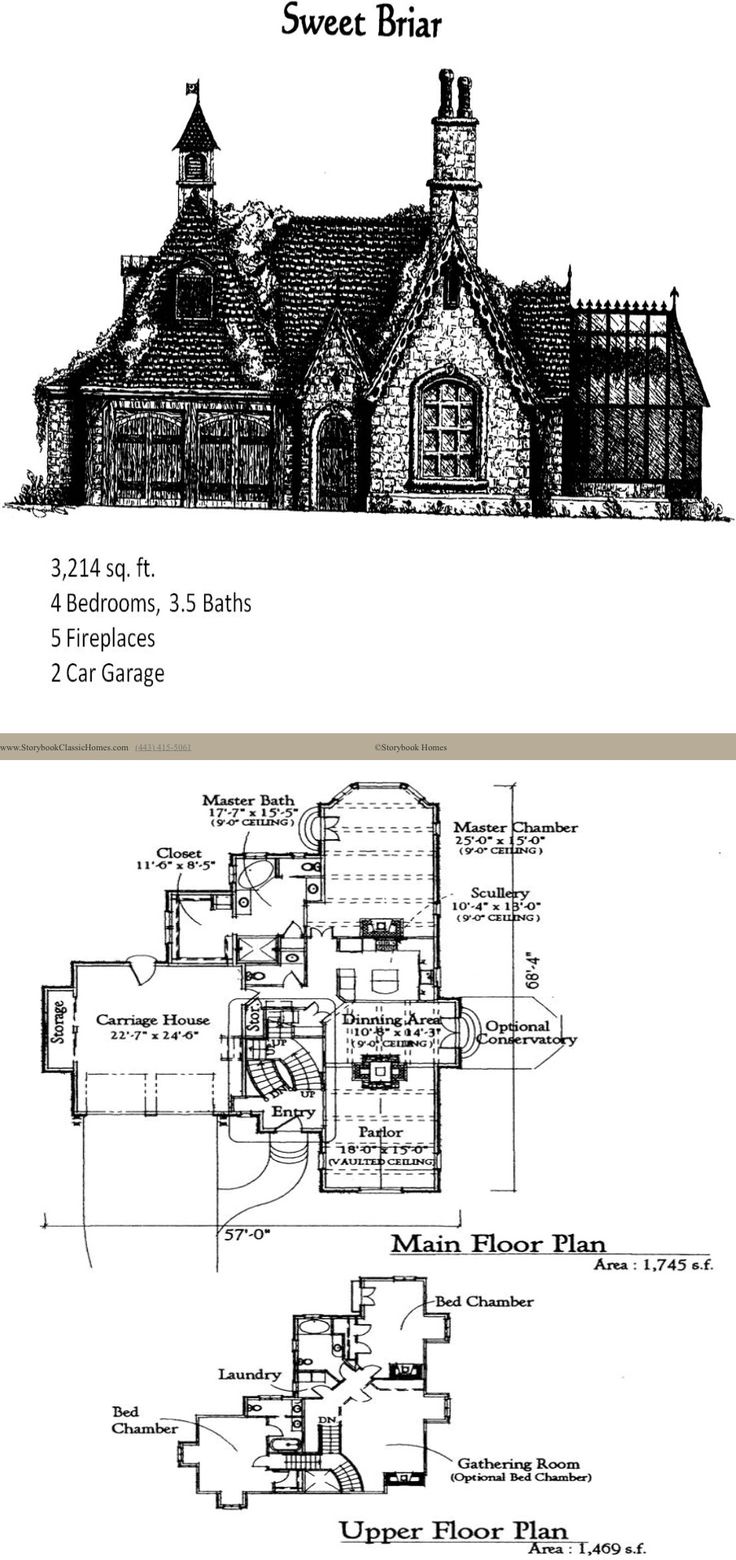 two plans for a house with three floors