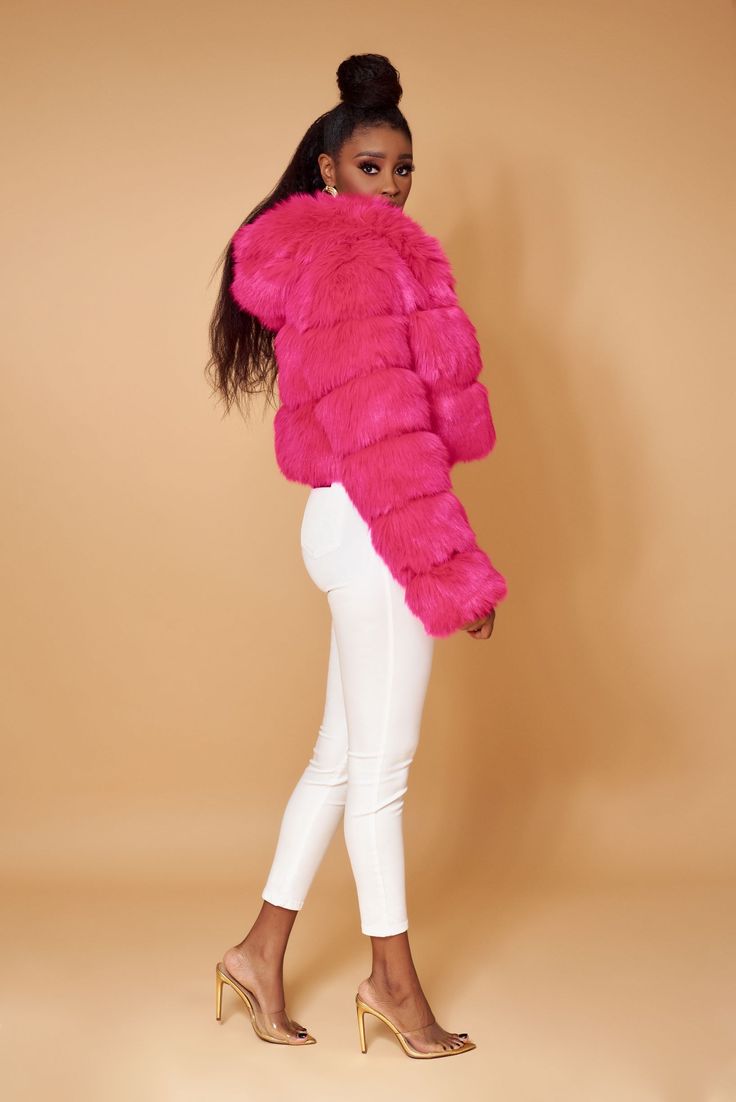 Its a rich woman's vibe for us featuring a daring hoodie & fur , crop jacket what a combination. Look rich and luxurious Queen. PINK also available in GREY, GREEN, BLUE Luxury Faux and leather lining Cropped Hoodie Longsleeves Dry cleaning Model wearing MEDIUM Trendy Fluffy Spring Fur Coat, Trendy Fluffy Fur Coat For Spring, Spring Hooded Faux Fur Coat, Trendy Faux Fur Coat, Chic Hooded Fur Coat With Faux Fur Trim, Trendy Hooded Spring Fur Coat, Trendy Pink Faux Fur Coat, Chic Spring Hooded Fur Coat, Chic Hooded Fur Coat For Spring