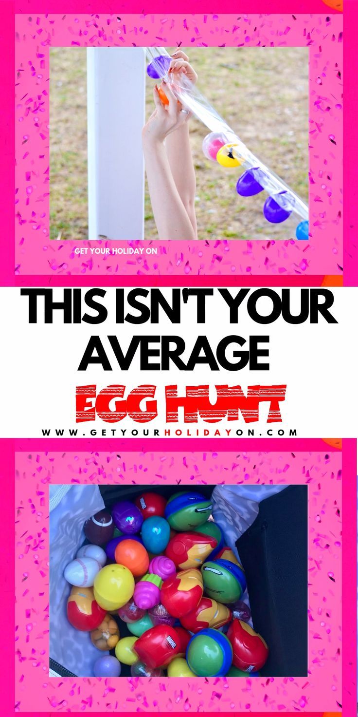 this isn't your average egg hunt poster with an image of eggs in a bag