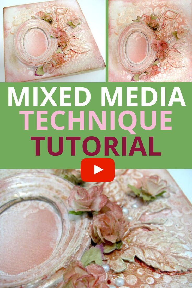 the video shows how to make mixed media technique with glass and flowers on it's surface