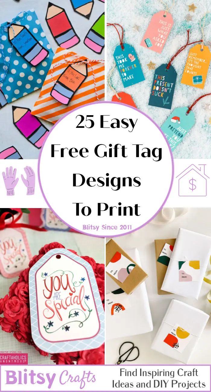 the 25 easy and free gift tag designs to print for kids, teens, and adults