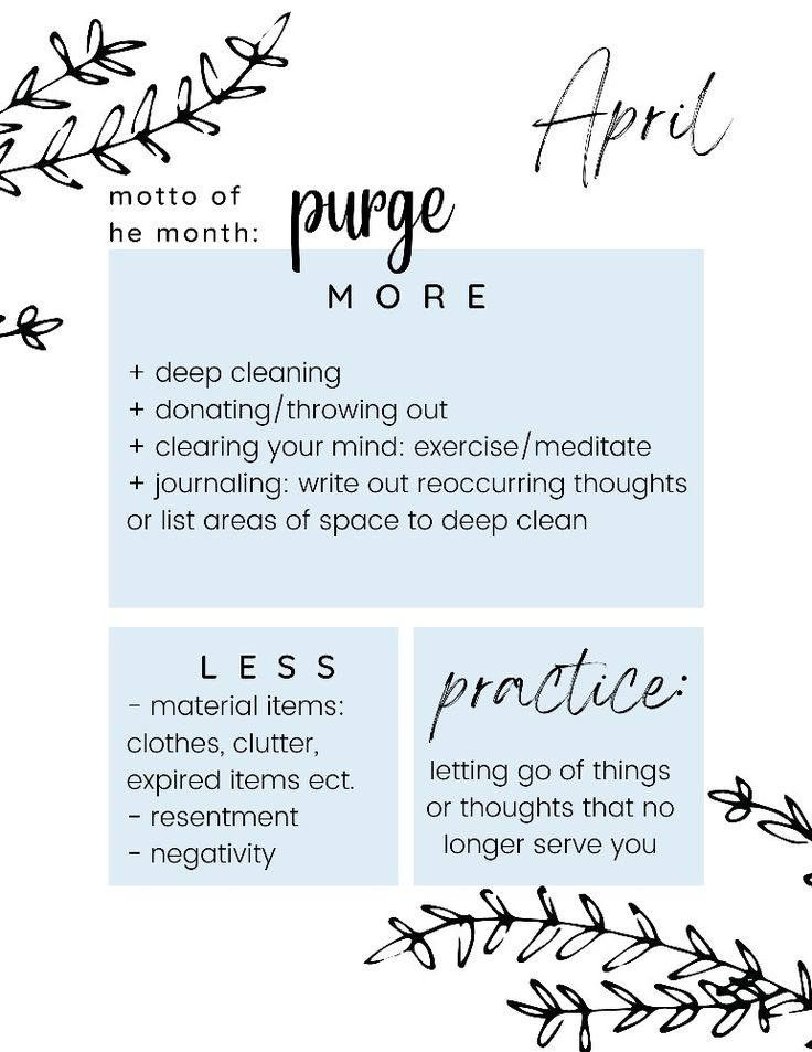 use this sheet as a reminder all month, print it out/Pin it, set your own goals! April, purge, deep clean, monthly goals, monthly motto, healthy living, growth mindset, self-development 2024 Monthly Goals, Monthly Goal Ideas, Self Growth Month, Commit30 Monthly Goals, Monthly Focus Ideas Planner, Goals For April, Monthly Focus Ideas, April Goals Ideas, April Reset