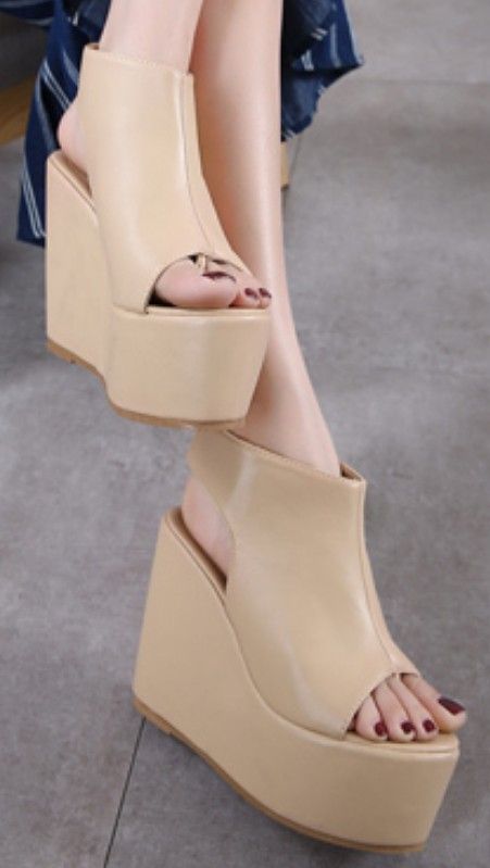 $79.90 - Beige high platform Wedge Heels. Those heeled wedge heels shoes are for elegant ladies, teens and feminine women. Spring Open Toe Wedge Sandals, Leather Wedge Sandals For Summer, Trendy Round Toe Wedge Sandals, Chic Block Heel Wedge Sandals, Beige Block Heel Wedge Sandals For Party, Closed Toe Wedge Sandals With Deep Heel Cup, Trendy Open Toe Wedge Sandals With Removable Insole, Trendy Cream Wedge Sandals For Spring, Trendy Cream Platform Sandals