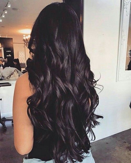 Black Wavy Hair, Jet Black Hair, Long Dark Hair, Long Black Hair, Long Layered Hair, Long Wavy Hair, Long Hair Girl, Layered Hair, Long Black