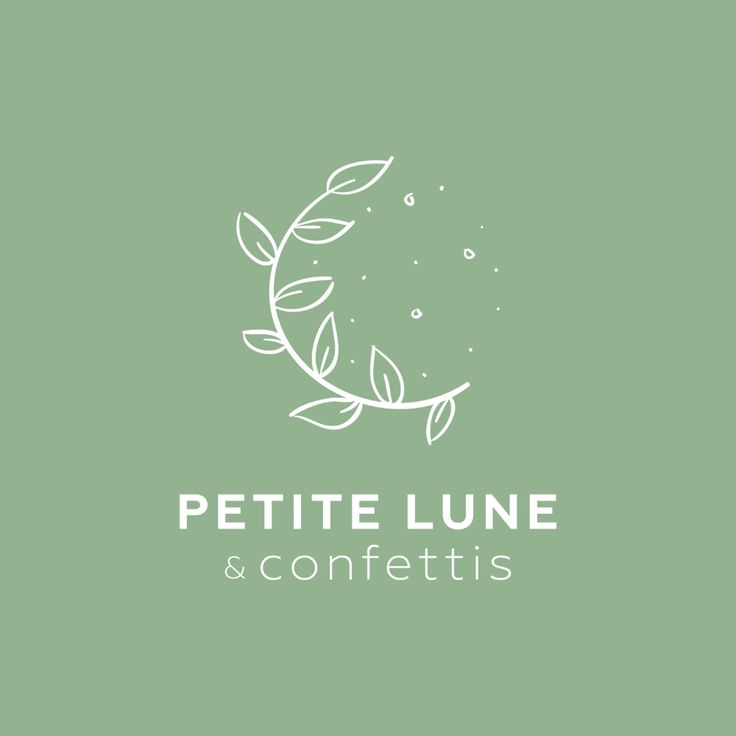 the logo for petite lune and confetti