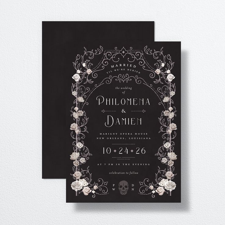 Gothic Gate Wedding Invitations Pebble Signature No Standard Modern Gothic Wedding, Ethereal Wedding Invitations, Gate Wedding Invitations, Gothic Gate, Dark And Moody Wedding, Moody Wedding Invitations, Celebration Invitations, Wedding Planner App, Rose Wedding Invitations