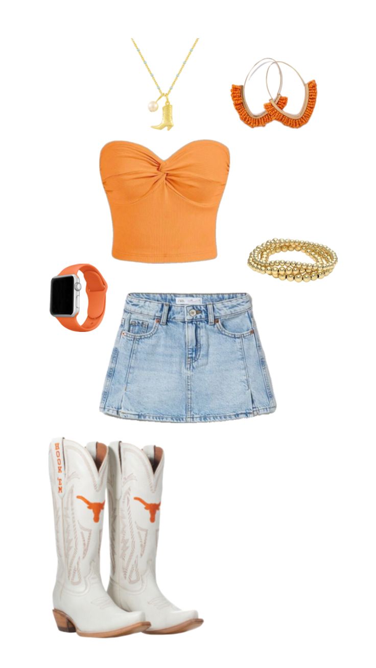 UT austin game day outfit Texas Longhorns Outfits, Ut Game, Rush Week Outfits, Ut Austin, College Game Days, College Fits, Game Day Outfit, Outfit Collage, Concert Fits