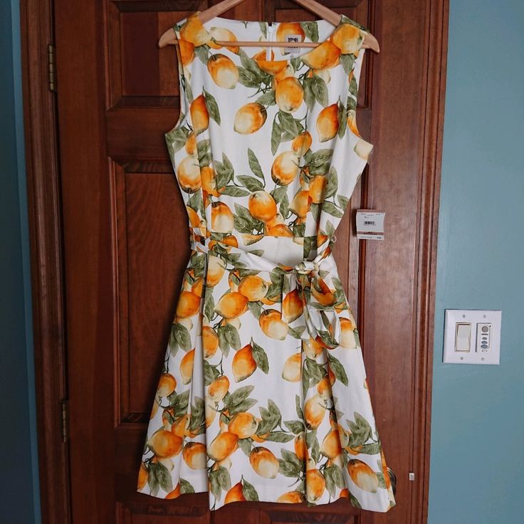 Reposhing This Item I Purchased From @Yyessiam. Love This Dress Bit Sadly It Is Too Big For Me So It Is New With Tags! Questions? Leave A Comment Below. Sleeveless Lemon Print Sundress For Vacation, Sleeveless Lemon Print Dress For Spring, White Sleeveless Lemon Print Dress, White Sleeveless Dress With Lemon Print, Casual Sleeveless Sundress With Lemon Print, Aline Dress, Size 12 Dress, Anne Klein, A Line Dress