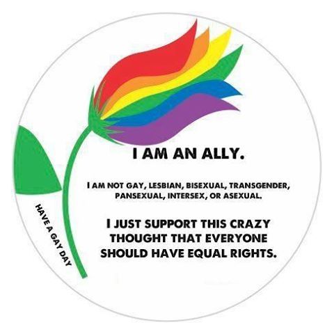 a rainbow flower with the words i am ally on it and an image of a rainbow flower