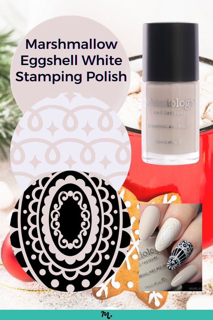 Craft a little holiday magic with Marshmallow (B537), a soft off-white stamping polish with a creamy finish, reminiscent of frosting accents. This polish delivers dreamy frosted vibes, perfect for piping on festive details or creating snowy backdrops for your favorite holiday designs. Eggshell White, White Polish, Holiday Magic, Holiday Design, Trendy Colors, Egg Shells, Nail Lacquer, Creamy White, Favorite Holiday