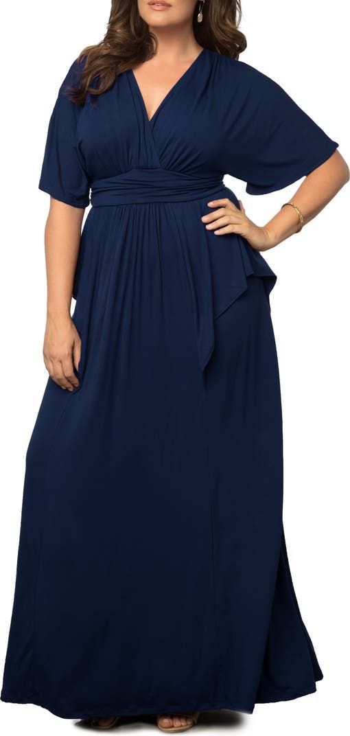 Kiyonna Indie V-Neck Fit & Flare Dress | Nordstrom White Dress Party, Swimwear Dress, Maxi Dress Navy, Plus Size Maxi, Plus Size Womens Clothing, Maxi Dress Party, Plus Size Dress, Nordstrom Dresses, Fit Flare Dress