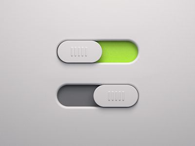 two buttons are shown with green and white buttons