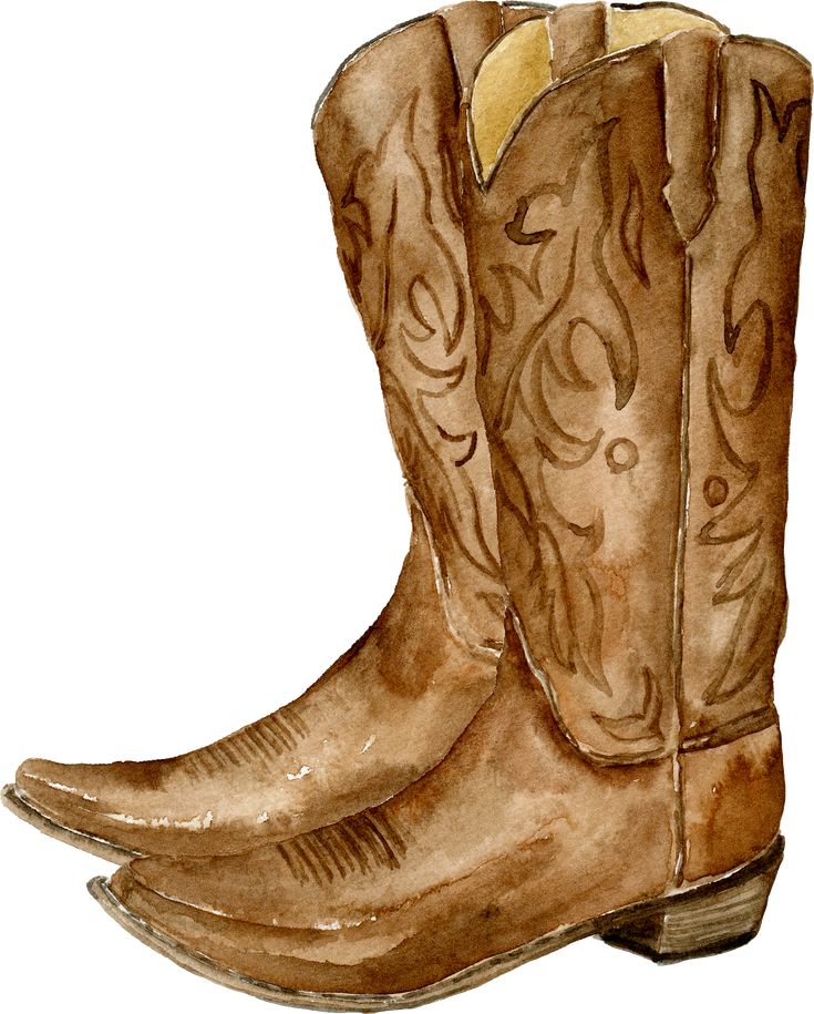 a drawing of a pair of cowboy boots