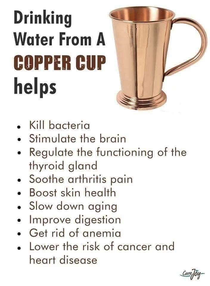 Copper Cup, Copper Cups, Natural Health Remedies, Health Info, Health Facts, Natural Medicine, Home Health, Health Remedies, Body Health