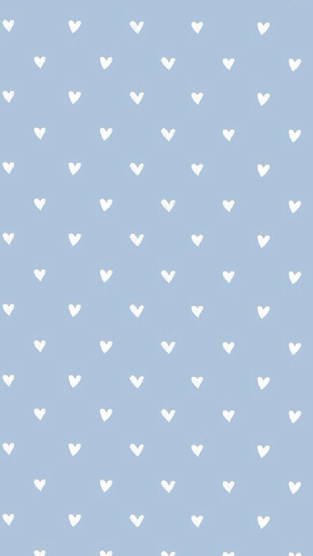 a blue and white wallpaper with hearts in the shape of heart shapes on it