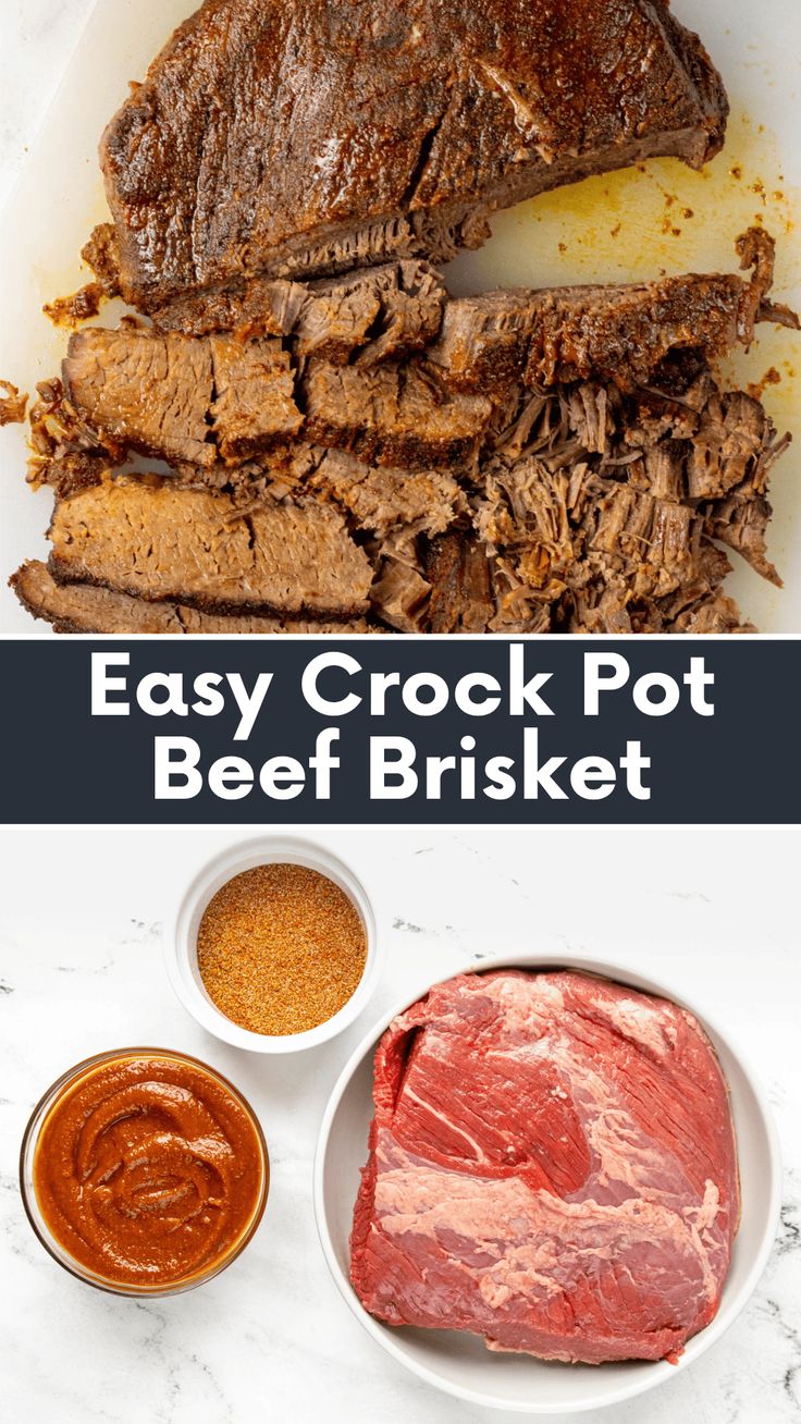 an easy crock pot beef brisket recipe is the perfect way to use up leftover meat