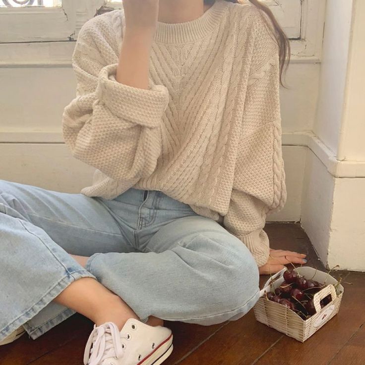 Apricot Sweater, Sweater Autumn, Solid Sweaters, Warm Sweater, Warm Sweaters, 인물 사진, Sweater Women, Cable Knit Sweater, Cable Knit