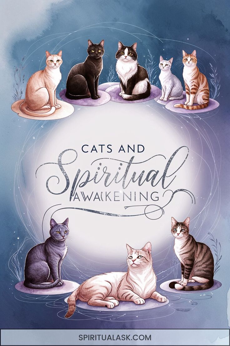 cats and spiritful awakeing poster with the words, cat's and their names