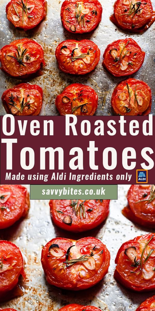 oven roasted tomatoes made using aid ingredients only