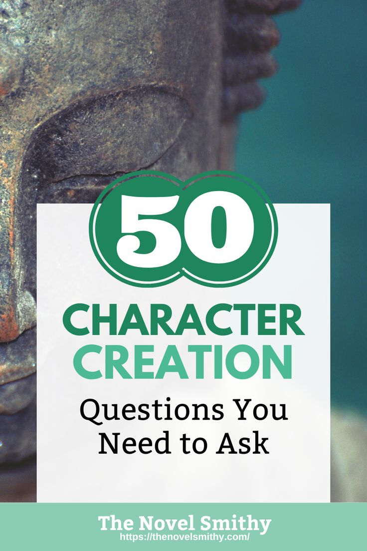 a buddha statue with the words 50 character creation questions you need to ask on it