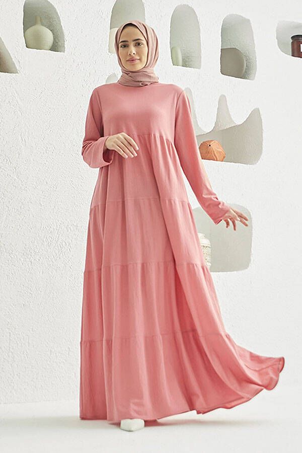 Pleated Tiered Maxi Dress Maxi Dress By Baano 38 Peach Puff Pink Flowy Modest Maxi Dress, Modest Flowy Pleated Maxi Dress, Modest Pleated Maxi Dress, Modest Pleated Maxi Dress For Summer, Pink Maxi Length Tiered Dress With Ruffle Hem, Casual Pink Maxi Dress With Ruffle Hem, Casual Solid Color Pleated Maxi Dress, Casual Solid Pleated Maxi Dress, Casual Pink Pleated Maxi Dress