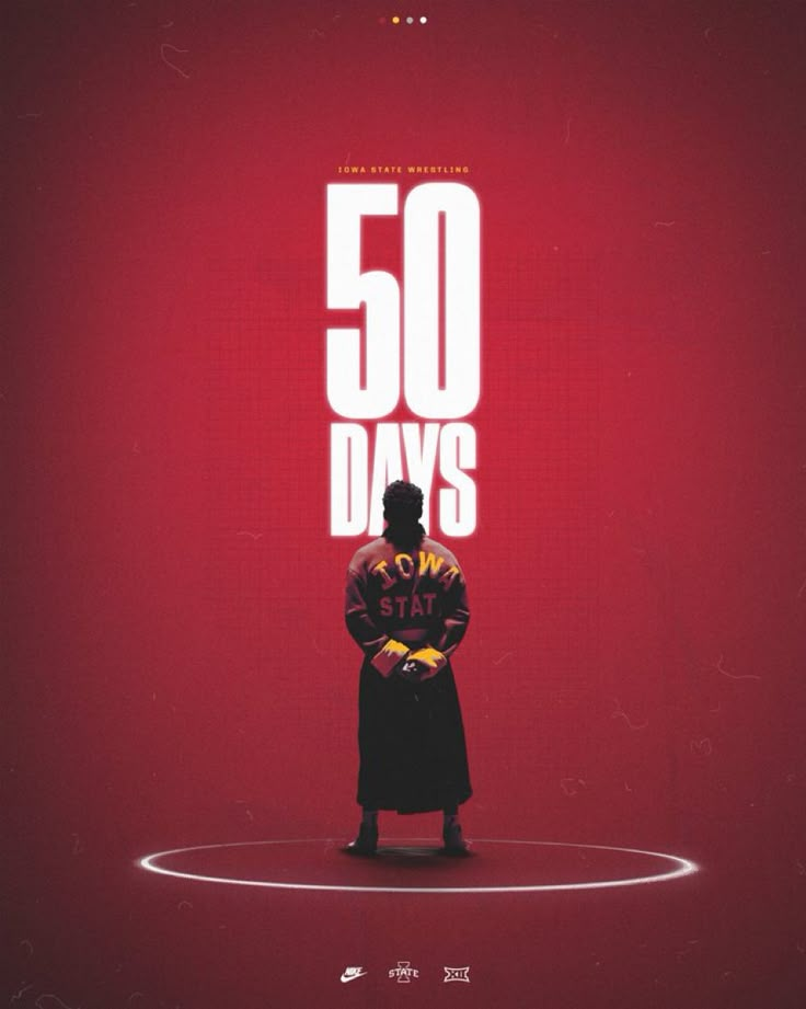 the movie poster for 50 days with a woman standing in front of a red background