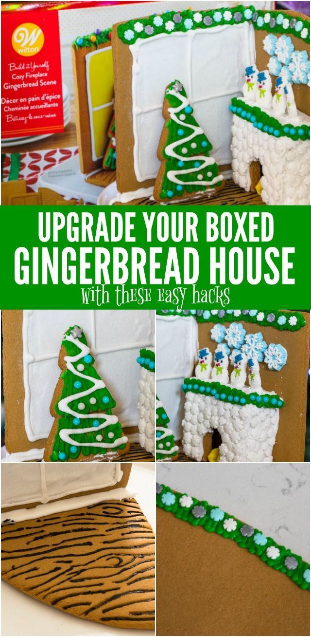 gingerbread house made with easy hacks to make it look like they are going to be