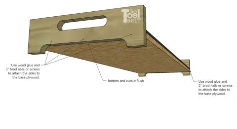 the diagram shows how to make a diy tool holder for cutting wood and other tools