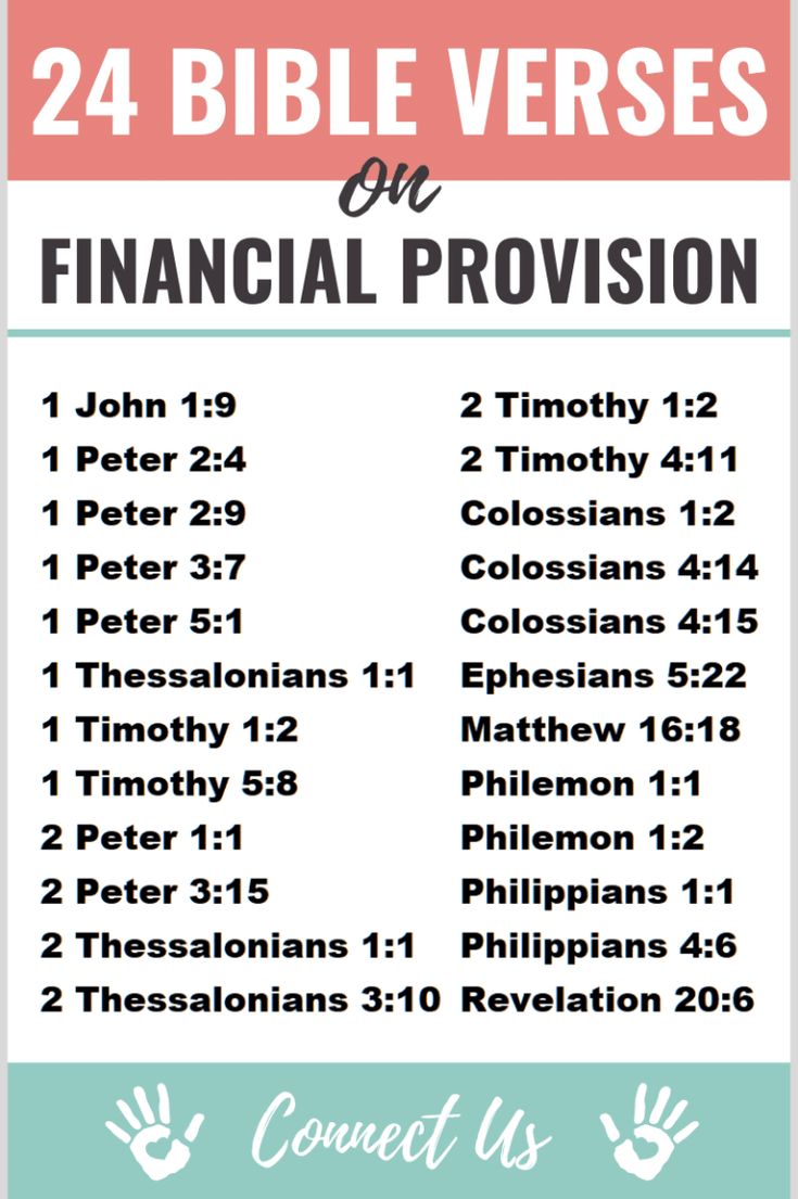 a poster with the words 24 bible verses on financial provisions