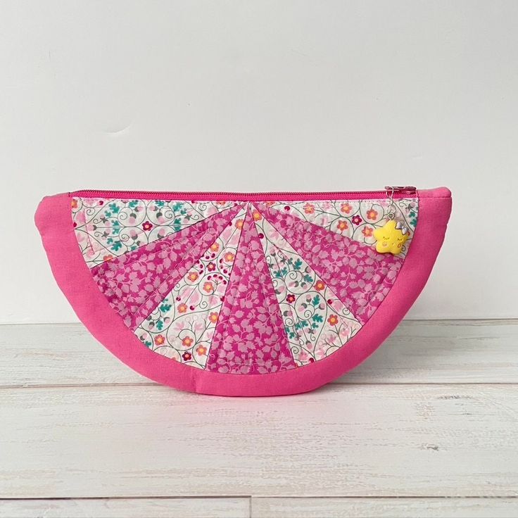 "Pink Citrus Zipper Pouch  *This listing is for the Pink version* Size 9 1/2\" wide x 5\" tall This fun zipper pouch is the perfect size for pencils or would make a great makeup bag.  Pouch is fully lined with a pink micro dot. Made with 100% cotton lawn Liberty prints. Solid pink is 100% cotton Hand washable" Pink Rectangular Pouch With Pen Holders, Rectangular Pink Pouch With Pen Holders, Pink Cosmetic Bag With Pen Holders For Daily Use, Pink Bags With Pen Slots For Personal Use, Pink Cosmetic Bag With Pen Slots For Daily Use, Pink Pouch With Pen Slots For Daily Use, Pink Daily Use Pouch With Pen Slots, Pink Zipper Pouch Pencil Case, Pink Pencil Case With Zipper Pocket For Personal Use