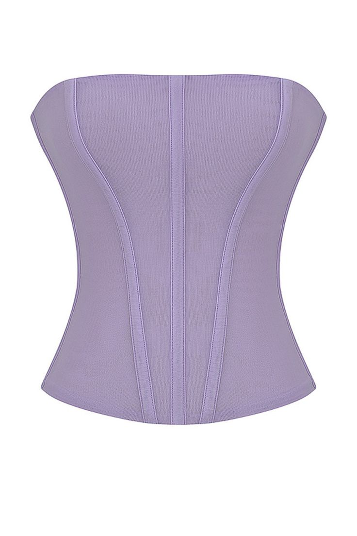 Lavender Longline Corset - Mistress Rock Lavender Corset, Cute Group Halloween Costumes, Purple Corset, Lavender Tops, Strapless Neckline, Group Halloween Costumes, Diy Sewing Clothes, Pleated Mini Skirt, Strapless Bra