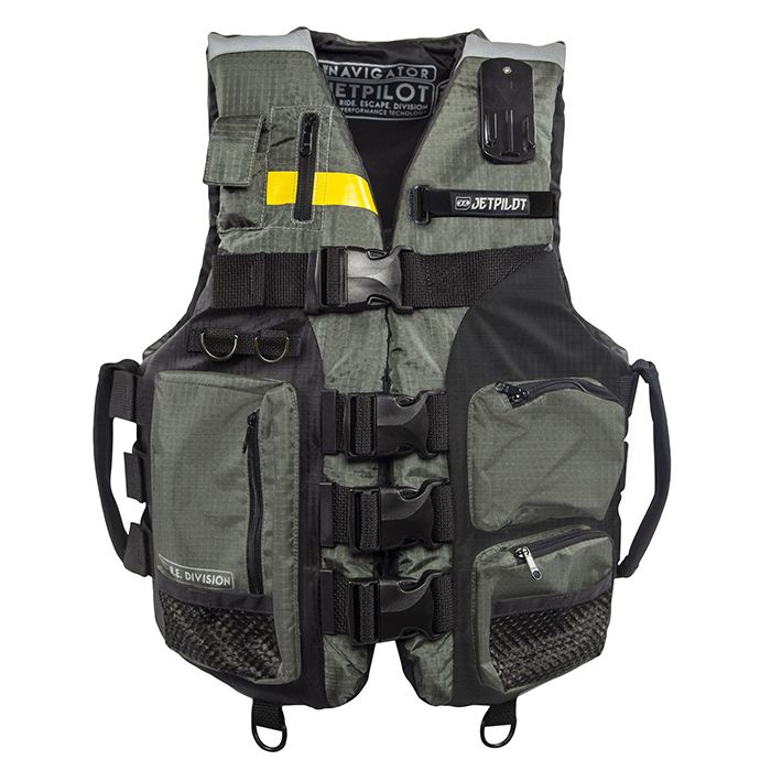 The Jet Pilot L.R.E. Navigator Nylon CGA Vest is the water version of a military tactical vest.Â The Navigator is loaded with features to help simplify your adventure experience on the water.Â This vest is built withÂ heavy-duty, lightweight reinforced nylon fabric and a comfortable 4 buckle design.Â Great for for fishing, long haul tours, kayak trips, or additional safety when reeling in the big fish. Chest Sizes: XS/S- 30"-36", M/L- 36"-44", XL/2XL- 44"-56". 4 buckle design Removable GoPro cam Military Tactical Vest, Jet Pilot, Dock Cleats, Dock Accessories, Boat Cleaning, Trailer Hitch Accessories, Dock Bumpers, Sup Accessories, Snorkel Set