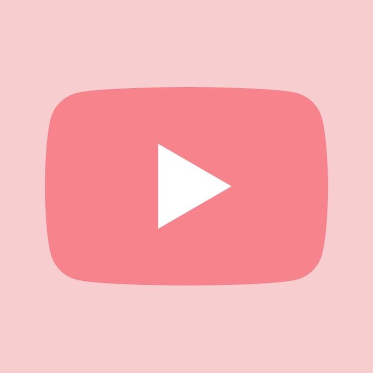 a pink play button with an arrow on it