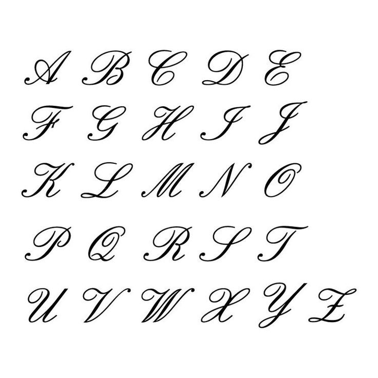 the upper and lower case of an old english alphabet, with cursive writing