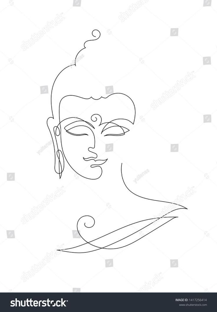 a woman's face with her eyes closed, in black and white line art