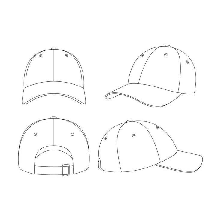 three baseball caps, one in white and the other in black on a white background