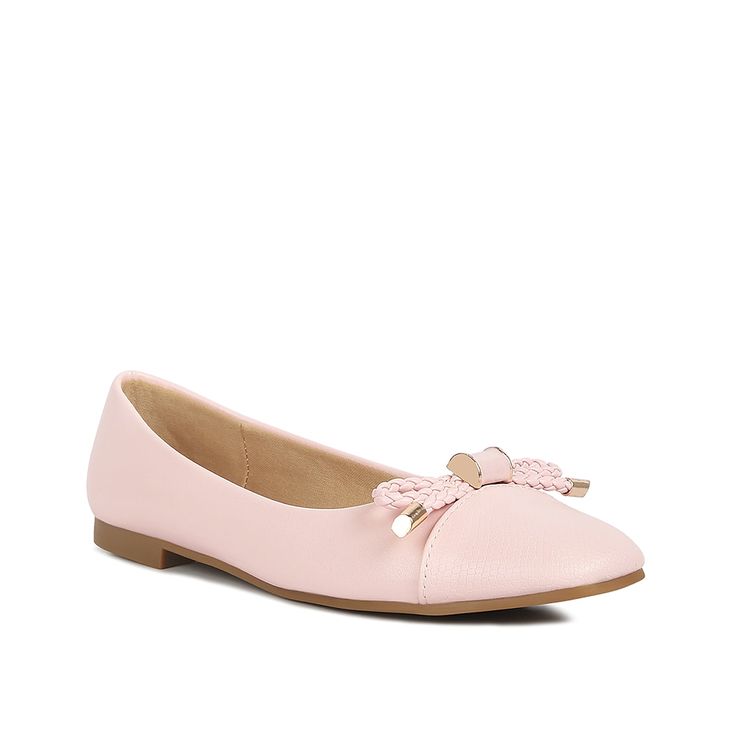 London Rag-Moi Ballet Flat Whether adding to a professional collection or finishing off a semi-formal ensemble, the Moi ballet flat from London Rag is there for you. The classic look, offset with a woven bow detail, brings a charming highlight to your look. Spring Formal Ballet Flats With Bow, Pink Ballet Flats With Bow For Spring, Pink Spring Ballet Flats With Bow, Pink Bow Ballet Flats For Spring, Pink Flats For Work, Spring Office Ballet Flats, Elegant Office Flats For Spring, Pink Ballet Flats For Spring, Pink Flat Heel Flats For Work