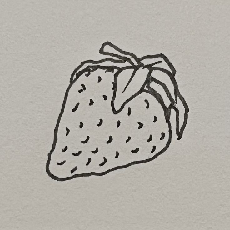 strawberry drawing drawn with black ink Strawberry Sketch Drawing, Strawberry Drawing Black And White, Strawberry Easy Drawing, Strawberry Doodle Aesthetic, Strawberry Line Drawing, Aesthetic Strawberry Drawing, Drawing Ideas Strawberry, Strawberry Drawing Aesthetic, Easy Strawberry Drawing