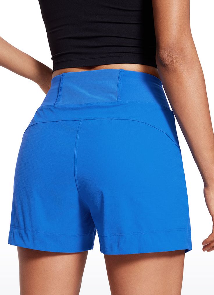 The hiking shorts made of lightweight, quick-dry fabric. Provide you with the best experience while exercising. Multifunctional pockets free your hands and let you exercise without burden. The internal drawstring design enhances the aesthetics and makes the shorts more concise and generous. Feature & Fitting: 
 Designed for hiking 
 Mid-Rise, 4 inches 
 Two side zip pockets 
 Breathable net pocket 
 Elastic waistband with inner drawstring 
 Fabric: 
 Ripstop fabric, resistant to tear 
 2-way Blue Activewear With Built-in Shorts For Outdoor Activities, Blue Bottoms With Built-in Shorts For Outdoor Activities, Athleisure Athletic Shorts With Built-in Shorts For Outdoor, Outdoor Activewear With Built-in Shorts And 4-way Stretch, Solid Activewear With Built-in Shorts For Outdoor Activities, Sporty Cargo Shorts With Built-in Shorts, Outdoor Stretch Moisture-wicking Shorts, Summer Trail Running Activewear With Built-in Shorts, Solid Athletic Shorts With Built-in Shorts For Outdoor Activities