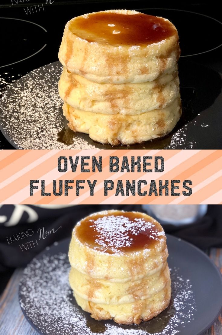 pancakes are stacked on top of each other and covered in flaky pancake toppings