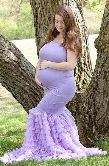 Mermaid Trumpet Cap Short Sleeve Empire Maternity Dress - Dorris Wedding Fitted Purple Mermaid Dress With Ruffles, Purple Sleeveless Mermaid Dress For Summer, Summer Purple Mermaid Dress With Mermaid Hem, Purple Mermaid Dress For Summer, Fitted Sleeveless Ruffled Maternity Dress, Sleeveless Ruffled Maternity Dress, Fitted Sleeveless Maternity Dress With Ruffles, Purple Summer Mermaid Dress, Summer Purple Mermaid Dress