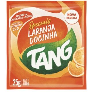 an orange bag with the word tang written on it and two slices of oranges