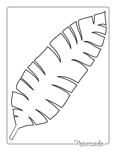 a black and white drawing of a banana leaf