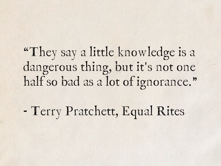 a piece of paper with an image of a quote from henry pratchett