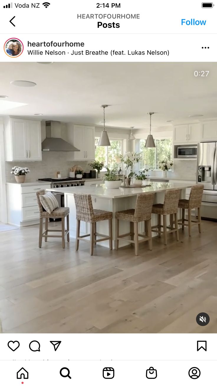 the kitchen is clean and ready to be used for cooking or dining room furniture, as well as other appliances