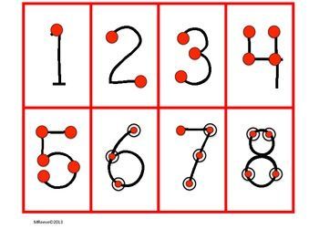 the numbers are arranged in red and white squares with dots on each side, including one number